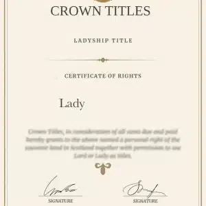 Compra tu Título de Lady